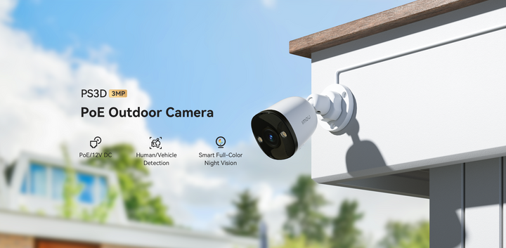 IMOU PS3D 3MP PoE outdoor bullet security camera